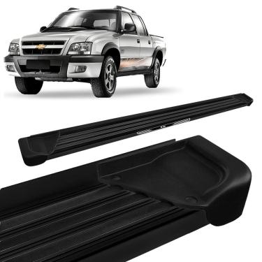 Imagem de Estribo Lateral S10 1995 a 2011 CD Alumínio Preto A1 Com Ade