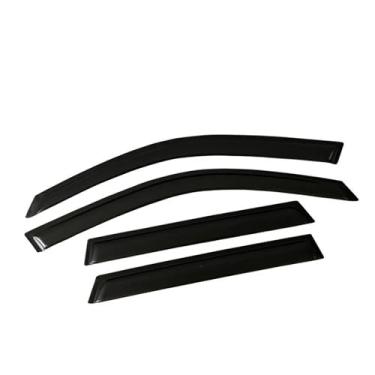 Imagem de GRJQRKHZ Defletor de janela lateral de carro para M&itsubishi L-200 1998-2006 Weathershied viseira de porta vento sol proteção chuva janela lateral defletores de vento