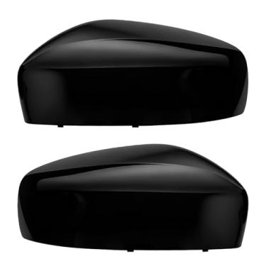 Imagem de 1 par de capas de espelho lateral de substituição para Infiniti 2008-2013 G37; 2011-2012 G25; 2015 Q40; 2014 2015 Q60 (preto brilhante)