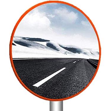 Imagem de EHVYBDX Espelho convexo de trânsito, espelho convexo, espelho convexo redondo portátil espelho de ponto cego de interseção de calçada escolar