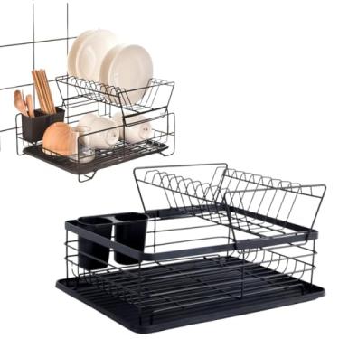 Imagem de Escorredor de Louças 2 Andares - Preto Fosco