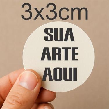Imagem de Etiquetas Adesivas Redondas Personalizadas, 500/1000 Unidades, Vinil, 3cm/4cm/5cm, Impressão Colorida para Arte e Logotipo (500, 3x3cm)