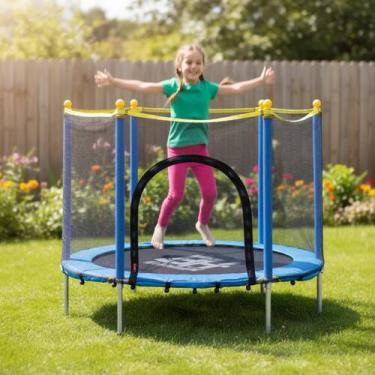 Imagem de Cama Elástica Trampolim Pula Pula Infantil 140m Com Rede - BH STORE, A