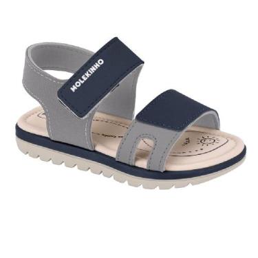 Imagem de Sandalia molekinho napa floter ref 2650.203.13958 bebes, Cinza, Marinh
