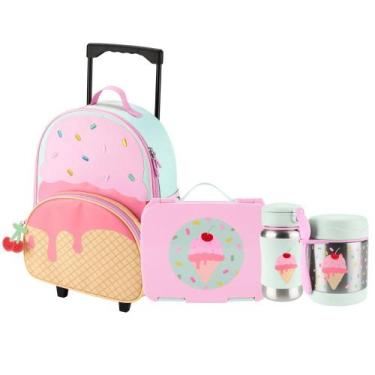 Imagem de Kit Completo Escolar com Mala de Rodinha Spark Style Sorvete Skip Hop