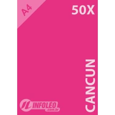 Imagem de 50 Folhas Papel Color Plus Cancun (Rosa Pink) A4 180g