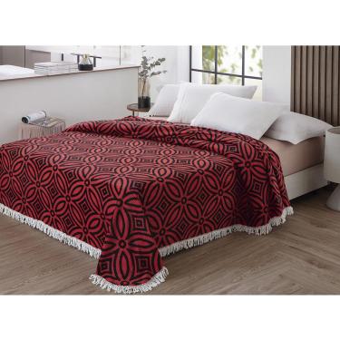 Imagem de Colcha Casal Chenille Canelada Isadora Verm. Preto Jolitex