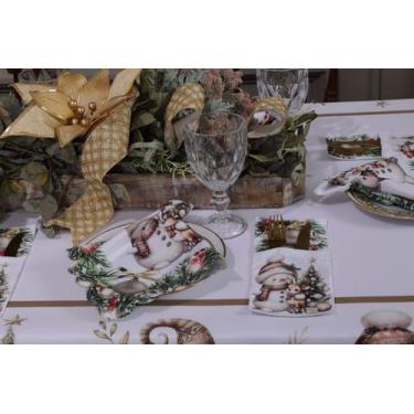 Imagem de Kit 12 Guardanapos Kit 12 Porta Talher Natal Cozinha Mesa Posta Decora