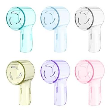 Imagem de 6 peças de capas de cabeça de escova de dentes compatíveis com tampas de proteção higiênicas contra poeira Oral-B iO Series para cabeças de escova elétrica