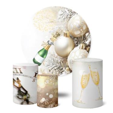 Imagem de Trio Capas Cilindro + Painel Sublimado Festa 1,50m Ano Novo (K1ANV026)