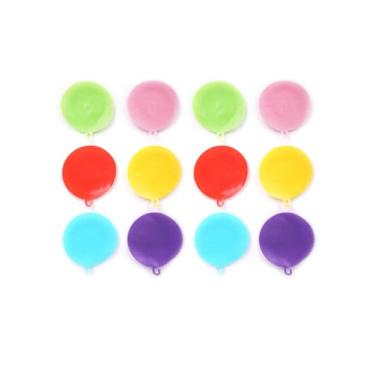 Imagem de 12 peças de esfregão de silicone, escovas de esponja de silicone, esponjas de borracha reutilizáveis, livre de BPA, lavável na lava-louças e seca rápido para limpar pratos, frutas, legumes