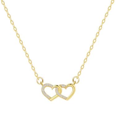 Imagem de Starain Colares femininos de girassol banhado a ouro 14 K com pingente de girassol giratório, colares fofos e divertidos, 45,7 cm, 18 inch, Latão, Zircônia cúbica