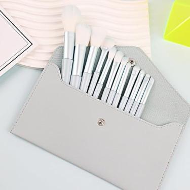 Imagem de Conjunto de pincéis de maquiagem, 12 peças, base sintética premium, corretivos, sombras, pincéis de maquiagem