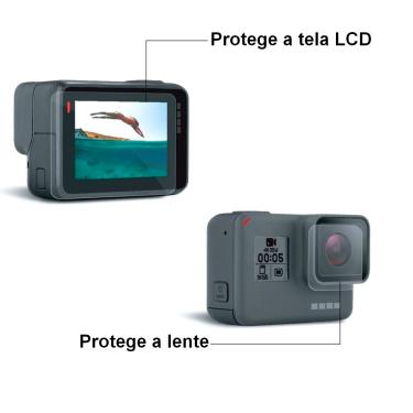 Imagem de Película TPU para Lente e LCD de Câmeras GoPro 5, 6 e 7 Black