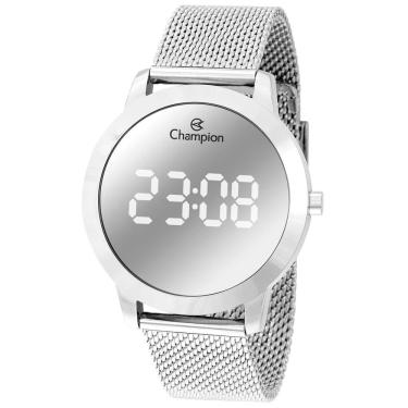Imagem de Relógio Champion Feminino Ref: Ch40106s Led Espelhado Mesh Prateado