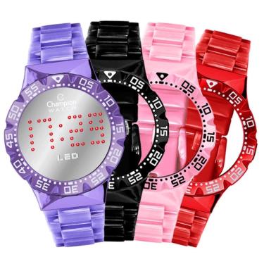 Imagem de Relógio Champion Watch Ref: Cp40377c Troca Pulseiras Led