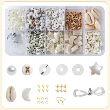 Imagem de 1 kit de fabricação de pulseiras 10 em 1 com resina e contas de argila macia, 190-580 peças de suprimentos de joias para pulseiras DIY, artesanato para adultos, lembrancinhas de festa, conjunto 1