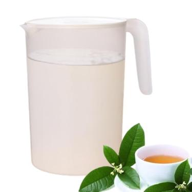 Imagem de Jarro com Tampa - Jarros Grandes para Água Fria 2L - Jarros de bebidas resistentes ao calor com alça ergonômica, recipiente de água quente e fria para casa, viagem, escola