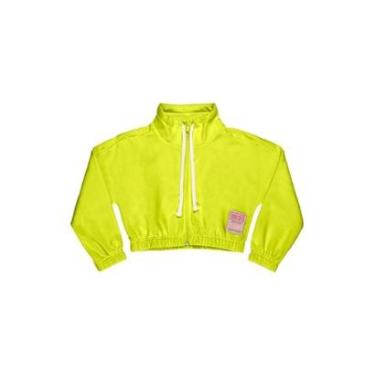 Imagem de Jaqueta Cropped em Moletom Juvenil Feminina Gloss-Feminino