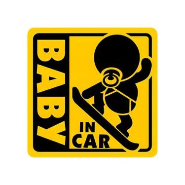 Imagem de Adesivo Baby In Car Warning, 10 peças de vinil autoadesivo - yiweisai