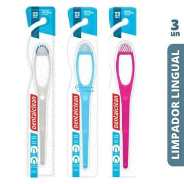 Imagem de 3 x Limpador de Língua Com Cerdas  Dental Clean  3 unidades - Dentalcl