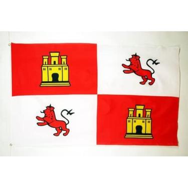 Imagem de AZ FLAG - Bandeira do Reino da Espanha - 9,5 cm x 1,5 m - Faixa real espanhola de poliéster 100D com dois ilhós de metal - Resistente ao desbotamento - Cores vivas - 90 cm x 1,5 m - 150 x 90 cm