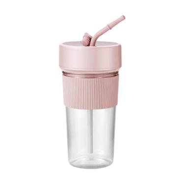Imagem de Fxzqgnh Copo Liquidificador Elétrico, Copo para, 350 Ml, Mixer de Mão Compacto E Portátil, Mini Copos Liquidificadores para Casa, Esportes E Viagens, Rosa