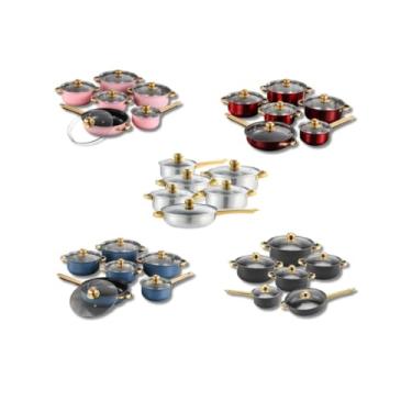 Imagem de Conjunto De Panelas De AçO InoxidáVel Com 6 PeçAs + 1 Frigideira Antiaderente + Conjunto De UtensíLios De Cozinha De AçO InoxidáVel Com 6 PeçAs. FáCil De Limpar, Cabos Resistentes Ao Calor.(Aleatório)