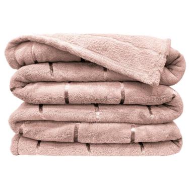 Imagem de Manta Cobertor Queen Roma Flannel Ultrasoft - Rose
