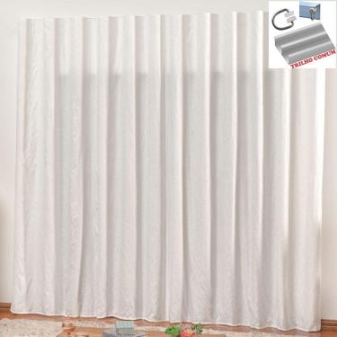 Imagem de Cortina Em Jacquard Bahamas 4,00 X 2,70 Para Trilho Comum - Branca
