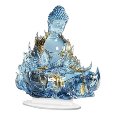 Imagem de Generic Placa decorativa de mesa em acrílico com arte 2D, atraente e com base, ideal para festas, lareiras e armários, Buda