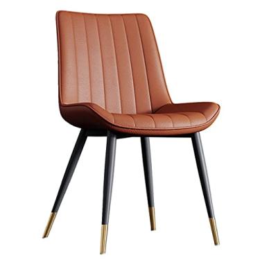 Imagem de Cadeira de jantar, couro fosco sintético, cadeiras de jantar, cozinha, sala de jantar, cadeiras modernas de meados do século, cadeiras laterais para sala de estar, 3 tipos de pernas de cadeira (cor