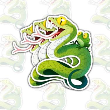 Imagem de 3 adesivos engraçados de cobra louca, decalques de vinil de répteis de desenho animado para laptop, caderno, diário, garrafa de água, para-choque de carro, presente para adolescentes, estudantes