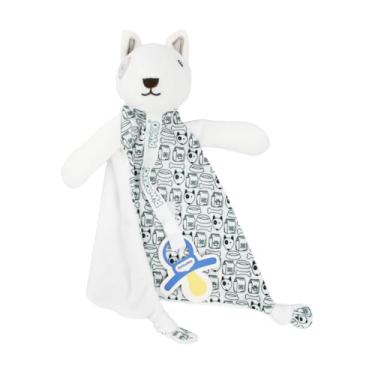 Imagem de Naninha com prendedor de chupeta Pimpolho Branca - Cachorro