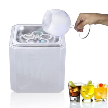 Imagem de Mini congelador de vidro CO2, refrigerador de copo de vidro de aço inoxidável, freezer com luz LED para coquetel, cerveja, bebidas mistas, bar, restaurante