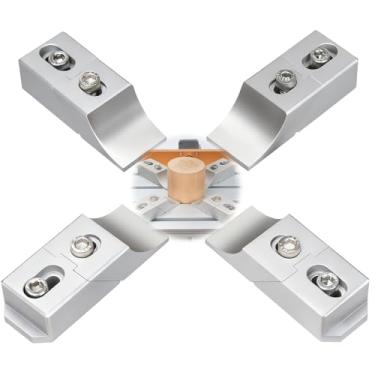 Imagem de Torno de braçadeira lateral de alumínio, conjunto de fixação lateral de perfil baixo para fresagem e máquinas CNC, liga de alta resistência com até 60 kN