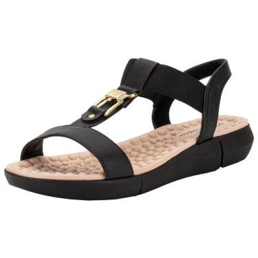 Imagem de Sandália feminina flat modare 7142139, Preto, 38