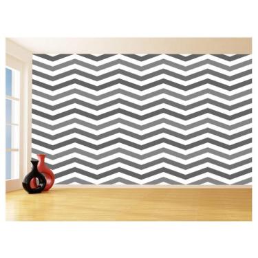 Imagem de Papel De Parede 3D Sala Chevron Zig Zag Listras 3,5M Zig02 - Você Deco