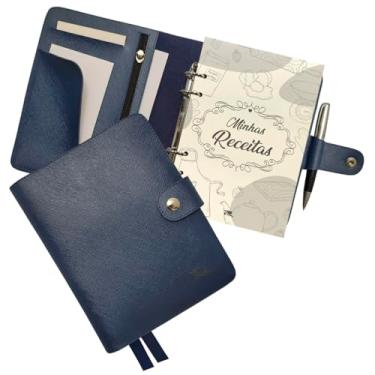 Imagem de Agenda Minhas Receitas 195-R Raffai Couros (Azul Jeans)