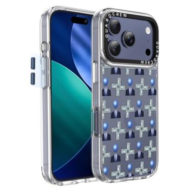 Imagem de GuardCrew Capa para iPhone 17 Pro, [proteção contra quedas de grau militar de 3,5 m à prova de batidas] [antiamarelamento e anti-descasca] Capa de telefone fina transparente à prova de choque TPU para