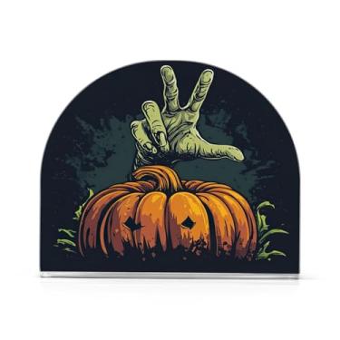 Imagem de xigua Porta-guardanapos engraçado de Halloween Grim Reaper Porta-guardanapos de papel acrílico transparente elegante para mesas Dispensador de papel de seda independente para mesa de jantar