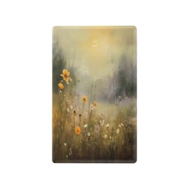 Imagem de Blueangle Placa de parede decoradora de capa em branco, tamanho padrão 1 gangue flores silvestres coloridas capa de interruptor para quarto de escritório em casa 4,53 x 2,76 polegadas (791)