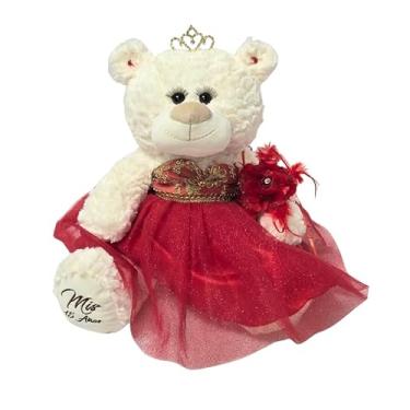 Imagem de KINNEX COLLECTIONS SINCE 1997 Quince Anos Quinceanera Last Doll Teddy Bear with Dress (Centerpiece) B14631-14G (RED/Gold)