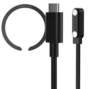 Imagem de FlexiCable Cabo Carregador Para Plaud Note Magnético Usb Tipo C + Magnetics Ring Plaude Note AI Para Carregar com Anel Magnético USB-C