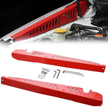 Imagem de RJSPHH Para Subaru 2015-2020 WRX e STi Red Aluminum Fender Shrouds