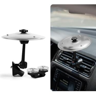 Imagem de Clipe de saída de ar para prato de tambor de carro, mini prato de impacto de metal para painel de carro, dispositivo de instrumento musical engraçado para bateristas e amantes de música, prato de dedo