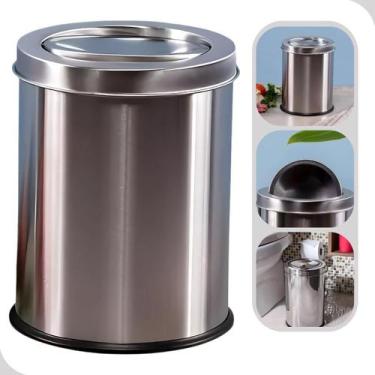 Imagem de Cesto De Lixo Inox Banheiro Cozinha 6L Lixeira Martinazzo