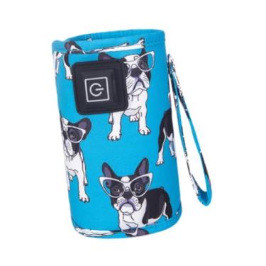 Imagem de Fenteer Aquecedor de mamadeira USB, bolsa térmica para leite materno, ideal para viagens e para manter o leite aquecido durante passeios e mamadas noturnas, Azul