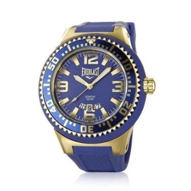Imagem de Relógio Pulso Everlast Masculino Azul Calendario E410-Masculino