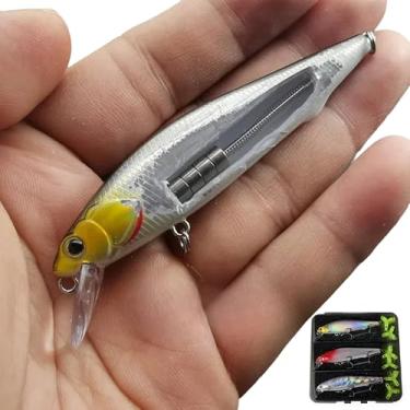 Imagem de Iscas de pesca de robalo, equipamento de pesca de água doce e salgado Minnow VIB, iscas para pescadores de robalo, melhores presentes de pesca para homens e pescadores (mcraftmd80s)